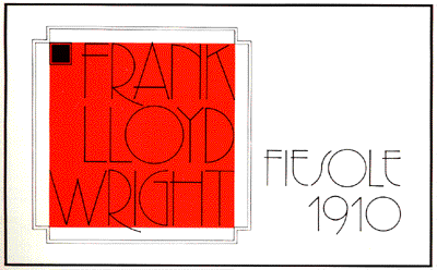 Frank Lloyd Wright- Fiesole 1910; copertina
